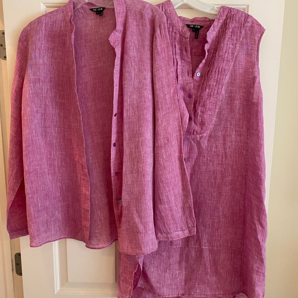 Nic+Zoe Tunic Dress & Jacket Linen